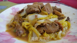 娃娃菜炒手撕肉的做法步骤：8