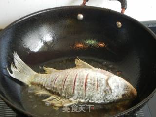 葱熇鲫鱼的做法步骤：3