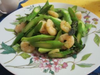 春天的味道 芦笋炒虾仁的做法步骤：6
