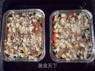 七彩焗饭的做法步骤：9