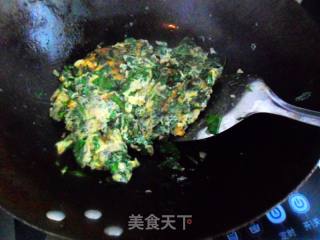 芹菜叶炒鸡蛋的做法步骤：6