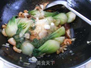 海米香菇扒油菜的做法步骤：10