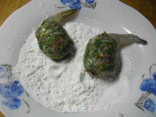 荠菜虾球的做法步骤：7