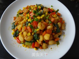 五彩虾仁的做法步骤：7