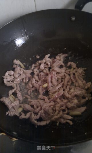 家常菜——青椒炒肉丝的做法步骤：5