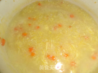 消食化滞宽肠通便——胡萝卜蛋花玉米渣的做法步骤：8