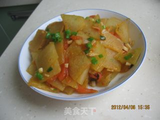 酸爽开胃——西红柿炒冬瓜的做法步骤：8