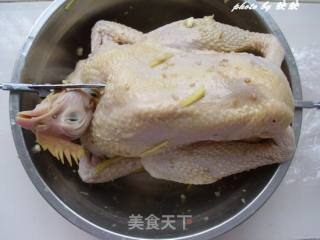 啤香盐焗烤全鸡的做法步骤：8