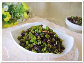 【怡汝私房快手小炒】教你做简单米饭杀手菜---榄菜肉米四季豆的做法步骤：15