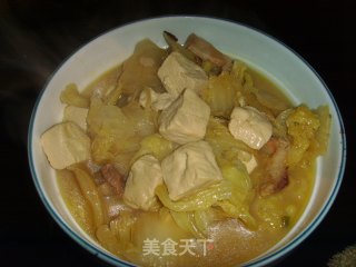 白菜炖冻豆腐的做法步骤：7
