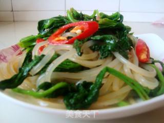 菠菜拌粉条的做法步骤：5