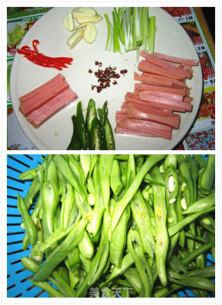 简单好吃的快手菜——快炒四季豆的做法步骤：1