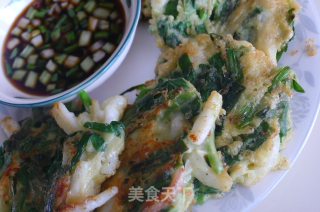 香煎鱿鱼韭菜饼的做法步骤：6