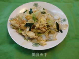 鸭蛋炒白菜的做法步骤：4