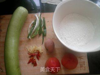 逸杉妈妈的番茄瓠子饼的做法步骤：1