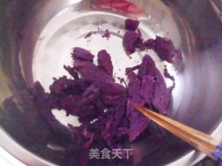 奶香紫薯蛋糕的做法步骤：2