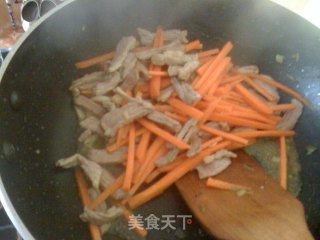 蒜苔烩肉丝的做法步骤：3