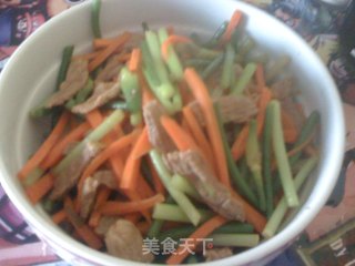 蒜苔烩肉丝的做法步骤：6