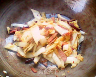 嫩白菜炒火腿的做法步骤：16