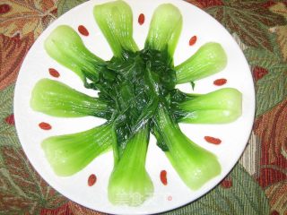 家常菜——小油菜揽香菇的做法步骤：4