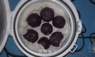 煎和蒸的带馅或不带馅的紫薯糕的做法步骤：6