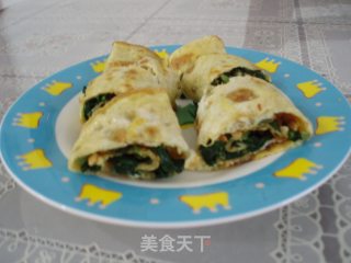 煎蛋卷马兰头的做法步骤：6