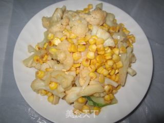 玉米菜花的做法步骤：3
