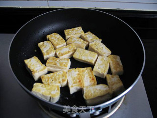 韩菜在家自己做----韩式煎豆腐的做法步骤：9