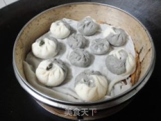 黑白配-----香菇猪肉包子的做法步骤：14