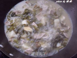 酸菜肉片山药的做法步骤：11