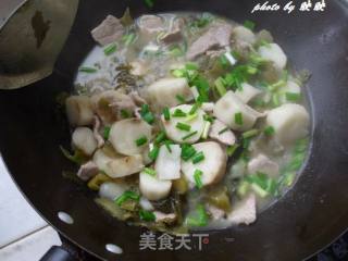 酸菜肉片山药的做法步骤：12