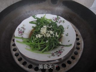 蚝油茼蒿的做法步骤：4