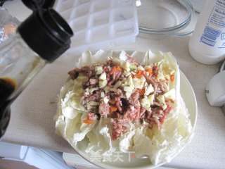 蒜蓉牛肉蒸白菜的做法步骤：6