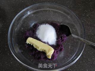 双色糯米薯球的做法步骤：6