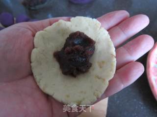 双色糯米薯球的做法步骤：8