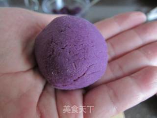 双色糯米薯球的做法步骤：11