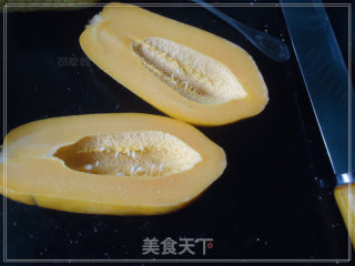 牛奶木瓜西米露的做法步骤：2