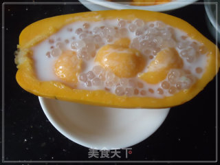 牛奶木瓜西米露的做法步骤：7