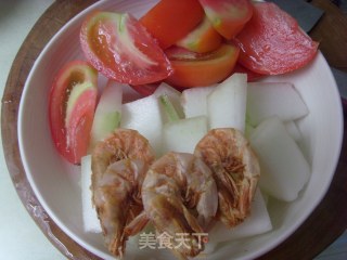 冬瓜番茄汤的做法步骤：1