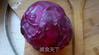 杏鲍菇紫甘蓝的做法步骤：1