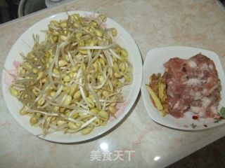 肉末炒豆芽的做法步骤：1
