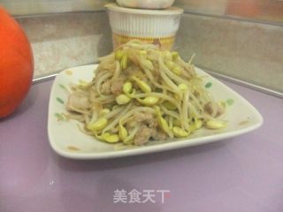 肉末炒豆芽的做法步骤：7