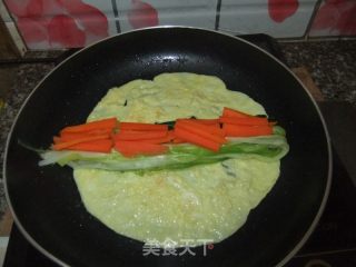 三色蛋卷的做法步骤：5