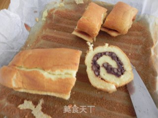 低糖低油的蜜豆蛋糕卷的做法步骤：11
