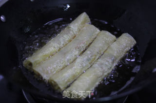 蚝香腐皮黄金卷的做法步骤：5
