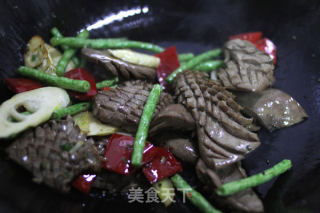 豆角凤尾腰花的做法步骤：5