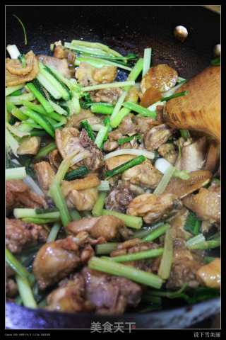 鸡肉炒芹菜蒜的做法步骤：6