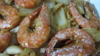 鲜虾炒白菜的做法步骤：15