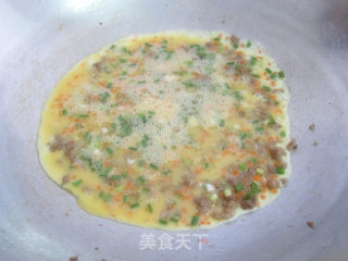 肉碎煎蛋饼的做法步骤：7