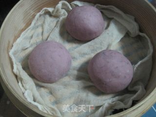 紫薯开花馒头的做法步骤：7